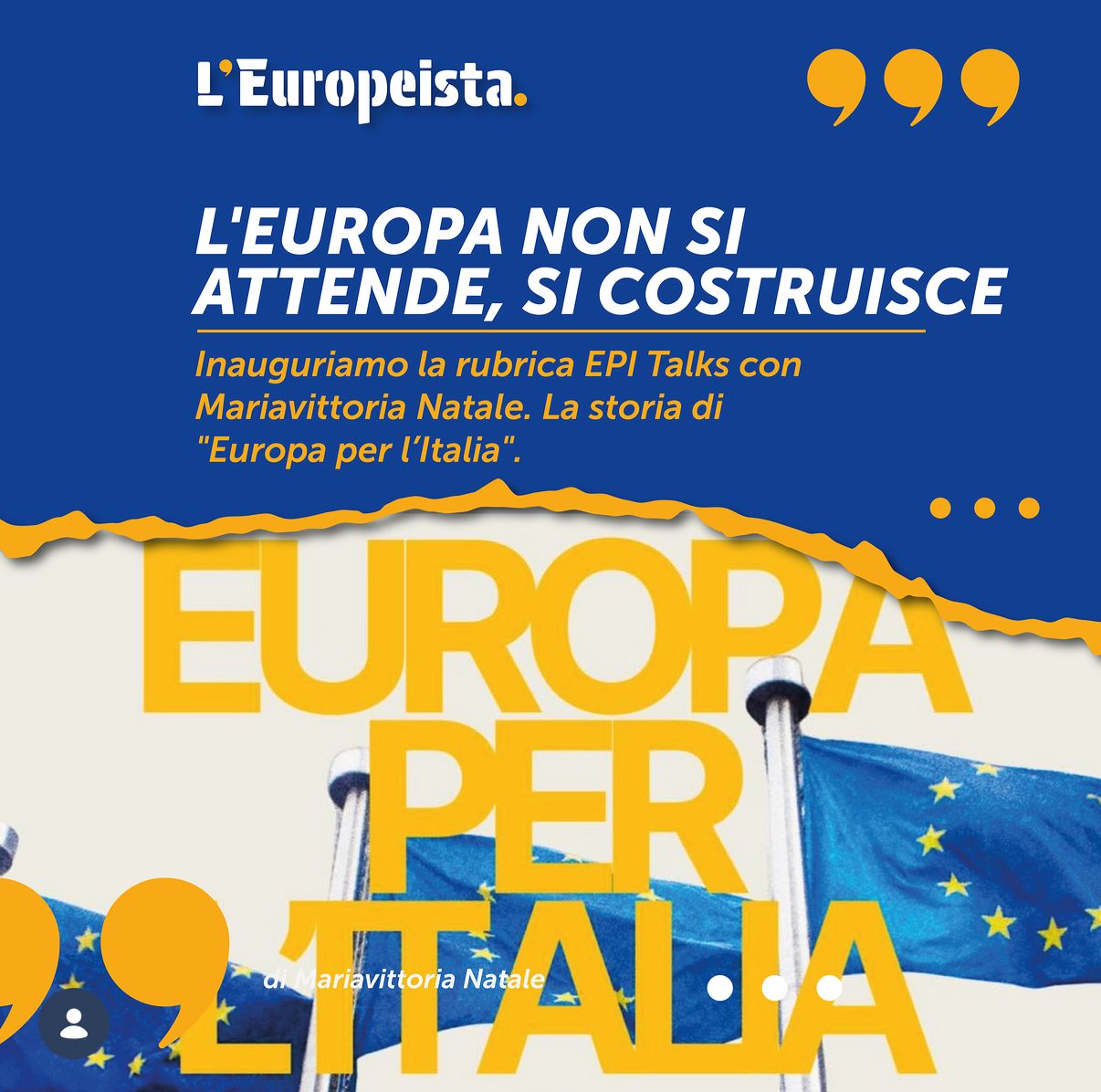 L’Europa non si attende, si costruisce